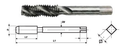 公制标准螺纹机用盲孔丝锥(type N)